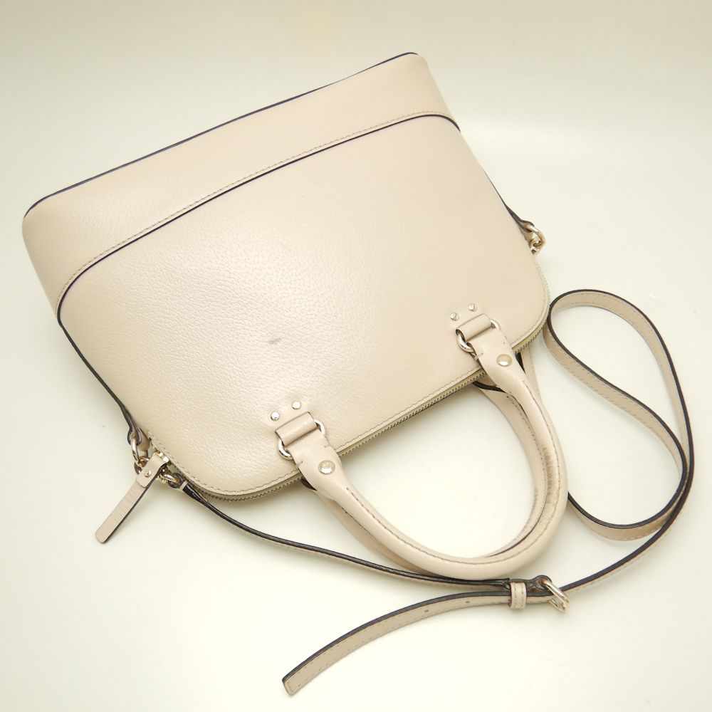 ケイトスペード Kate Spade スモールレイチェル WKRU2485 ハンドバッグ 2WAY レザー ベージュ系/ 151644【中古】_画像3