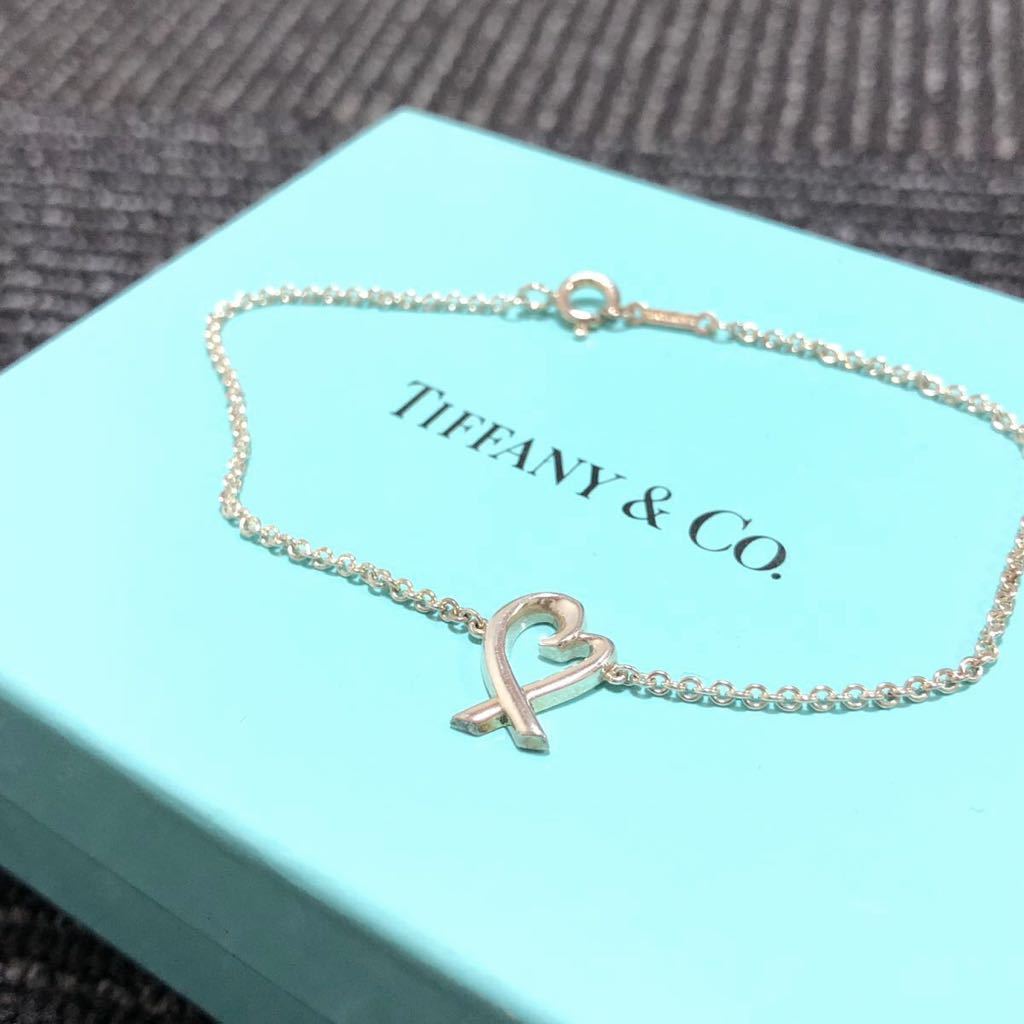 【ティファニー】基準内 TIFFANY&Co. ブレスレット ラヴィングハート シルバー925 全長18cm バングル 女性用 レディース 送料370円_画像2