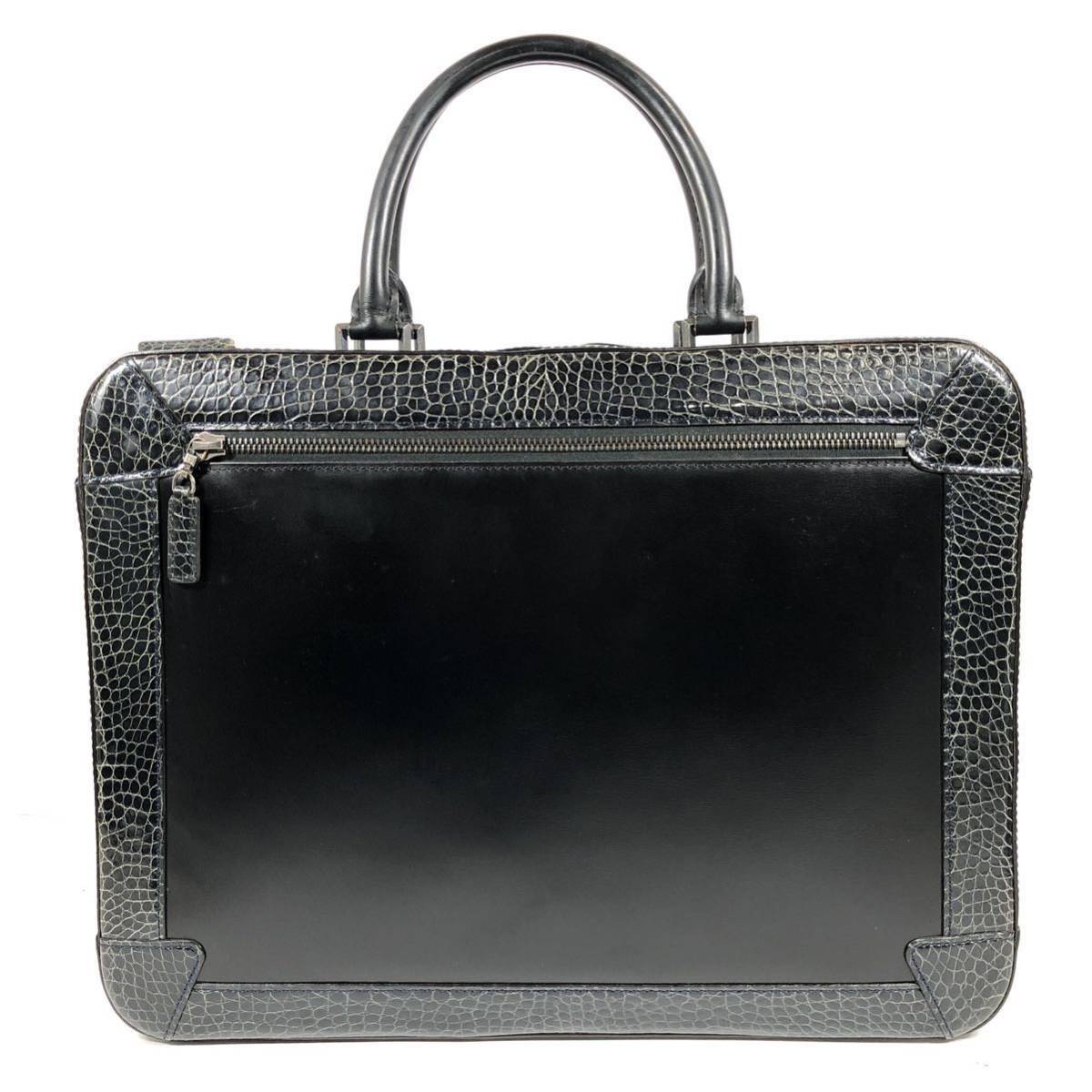 [kami-yufo Rene ] genuine article Camille Fournet business bag crocodile metisMETIS have gaiters briefcase attache case men's 