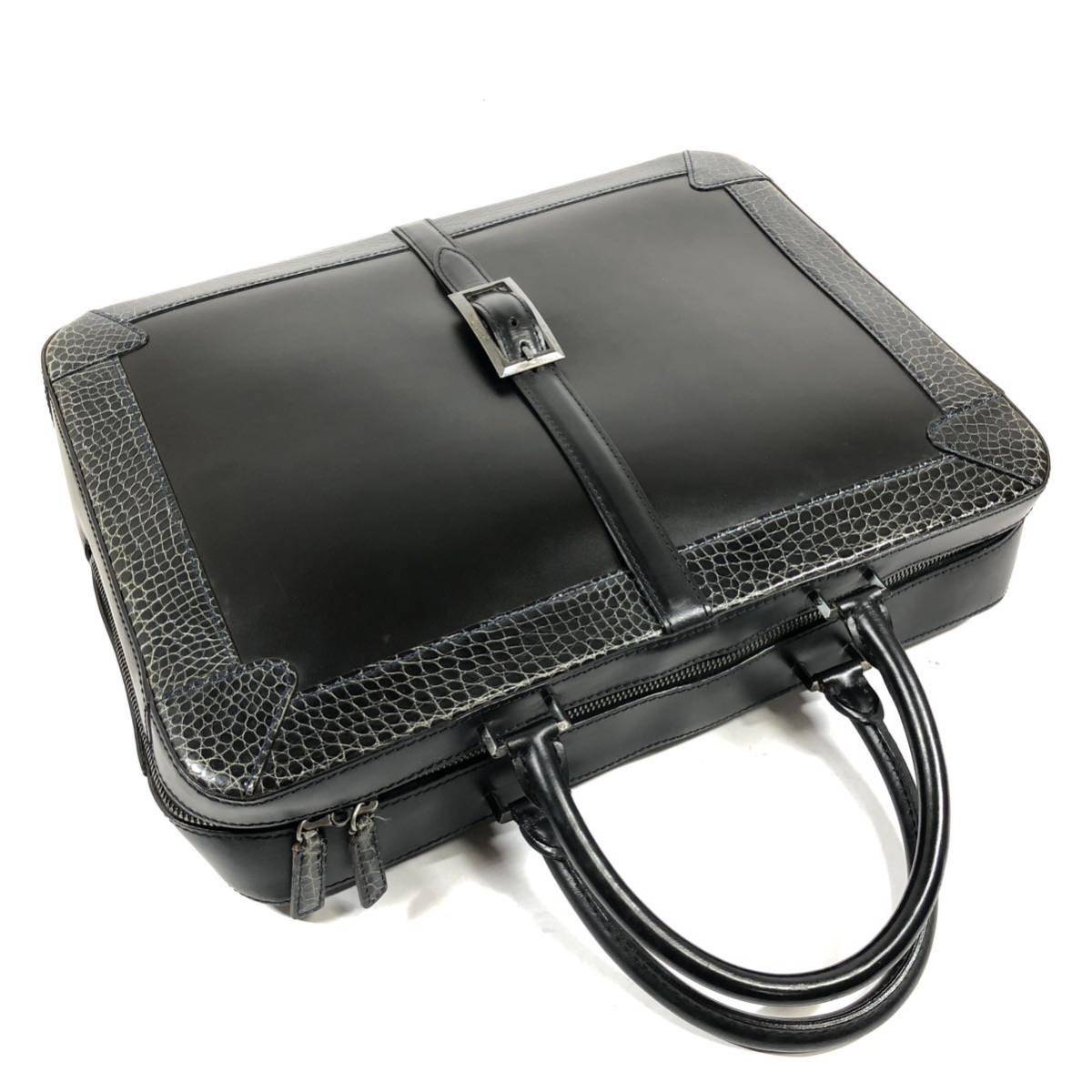 [kami-yufo Rene ] genuine article Camille Fournet business bag crocodile metisMETIS have gaiters briefcase attache case men's 