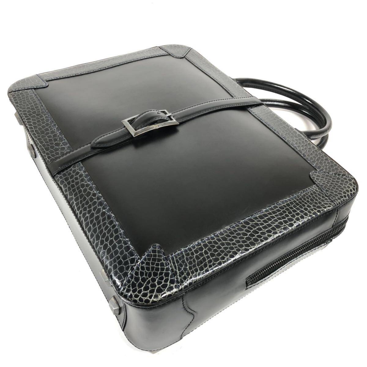 [kami-yufo Rene ] genuine article Camille Fournet business bag crocodile metisMETIS have gaiters briefcase attache case men's 