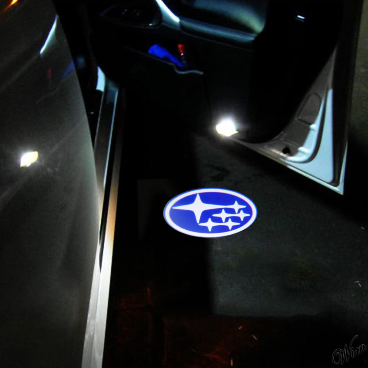 ◆ブルースバルロゴ◆ カーテシライト 2個セット LED ロゴ投影 簡単取付 自動点灯 自動車 トヨタ アクセサリー パーツ ウェルカムライト