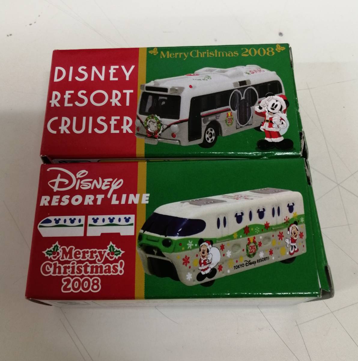  #11679 【DISNEY トミカ】 ディズニー リゾートクルーザー リゾートライン メリークリスマス 2008 ミニカー トミカ 現状品_画像1