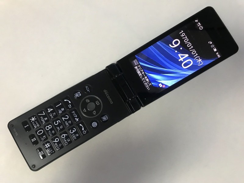 GJ537 docomo SH-02L ブラック ジャンク_画像1