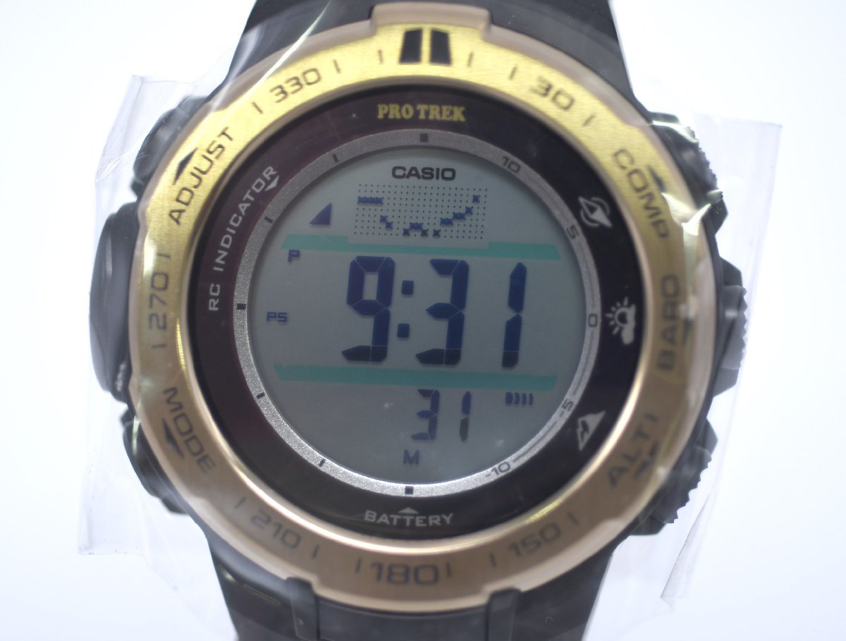 [未使用品] 稼働品【CASIO】カシオ PROTREK PRW-3100YC-1JF トリプルセンサーVer.3搭載 動作OK 未使用品 箱 保証書付_画像2