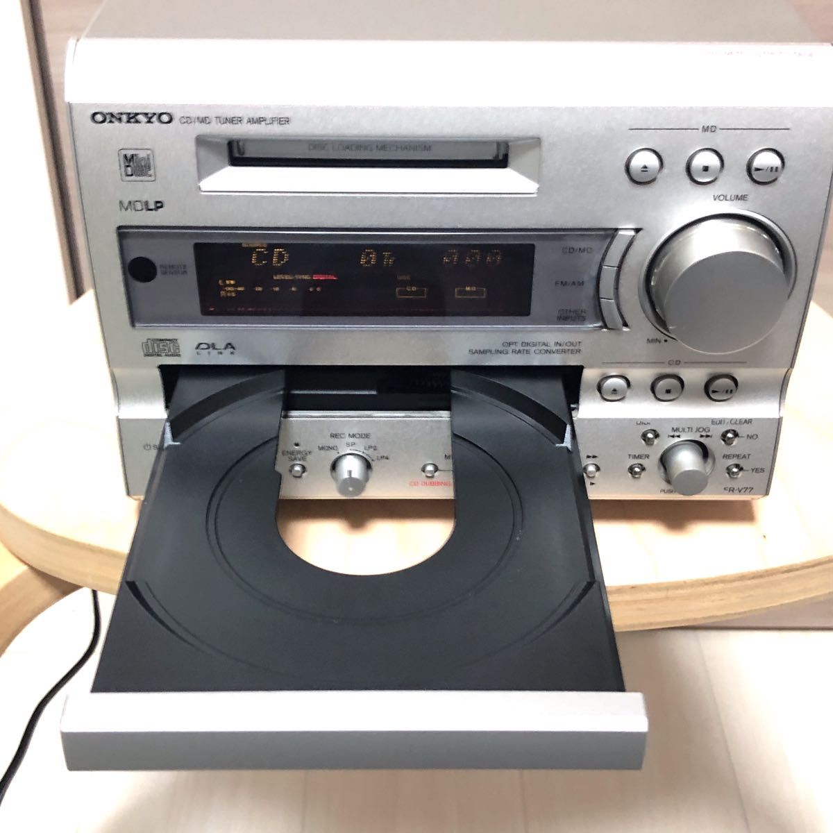 ONKYO FR-V77 本体のみ CDMDコンポ MD再生可能 CD故障 ジャンク ONKYO FR-V77 本体のみ CDMDコンポ MD再生可能 CD故障 ジャンク