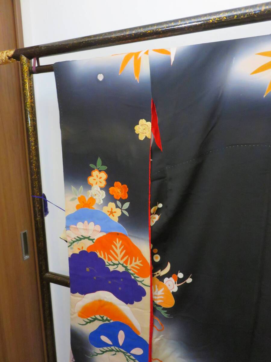 呉服屋閉店 アンティーク 振袖 着物 正絹 - 成人式 卒業式 結婚式 花嫁 刺繍 婚礼 和装小物 大正ロマン コレクション レトロ KI023_画像6