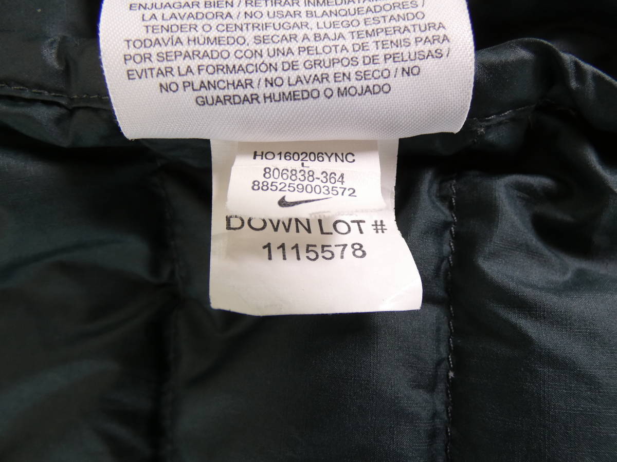 ☆ Nike Tech Fleece Aeroloft Hooded Jacket 806838-364 L ナイキ テックフリース エアロロフト フーデッド ジャケット ＠100_画像5