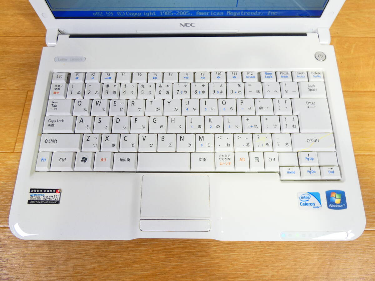 S) NEC LaVie LM350/B ノートパソコン Celeron-U2300 1.20GHz/2GB/HDD無し ※ジャンク/BIOS起動OK！ @80 (2)_画像5