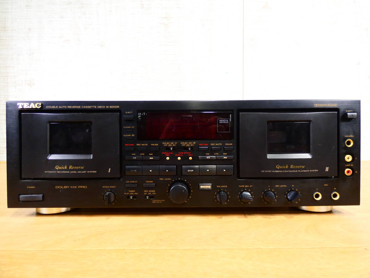 TEAC ティアック W-6000R カセットデッキ 音響機器 オーディオ ※ジャンク/通電OK！ @120 (2)_画像1