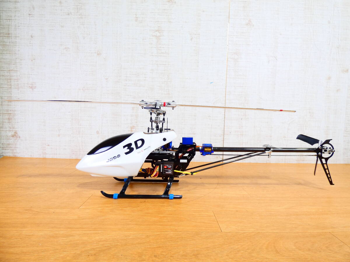 ◎ジャンク ラジコン ヘリコプター JABO 3D スタートアップセット キャリーケース付き まとめて 総重量約5.4㎏ 通電のみ動確　＠140(2)_画像3