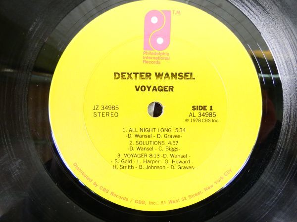 S) DEXTER WANSEL「 VOYAGER 」 LPレコード US盤 @80 (F-60)_画像6