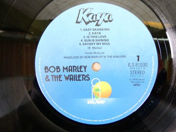 S) BOB MARLEY & THE WAILERS ボブ・マーリー&ザ・ウェイラーズ「 kaya カヤ 」 LPレコード 帯付き @80 (F-52)_画像7