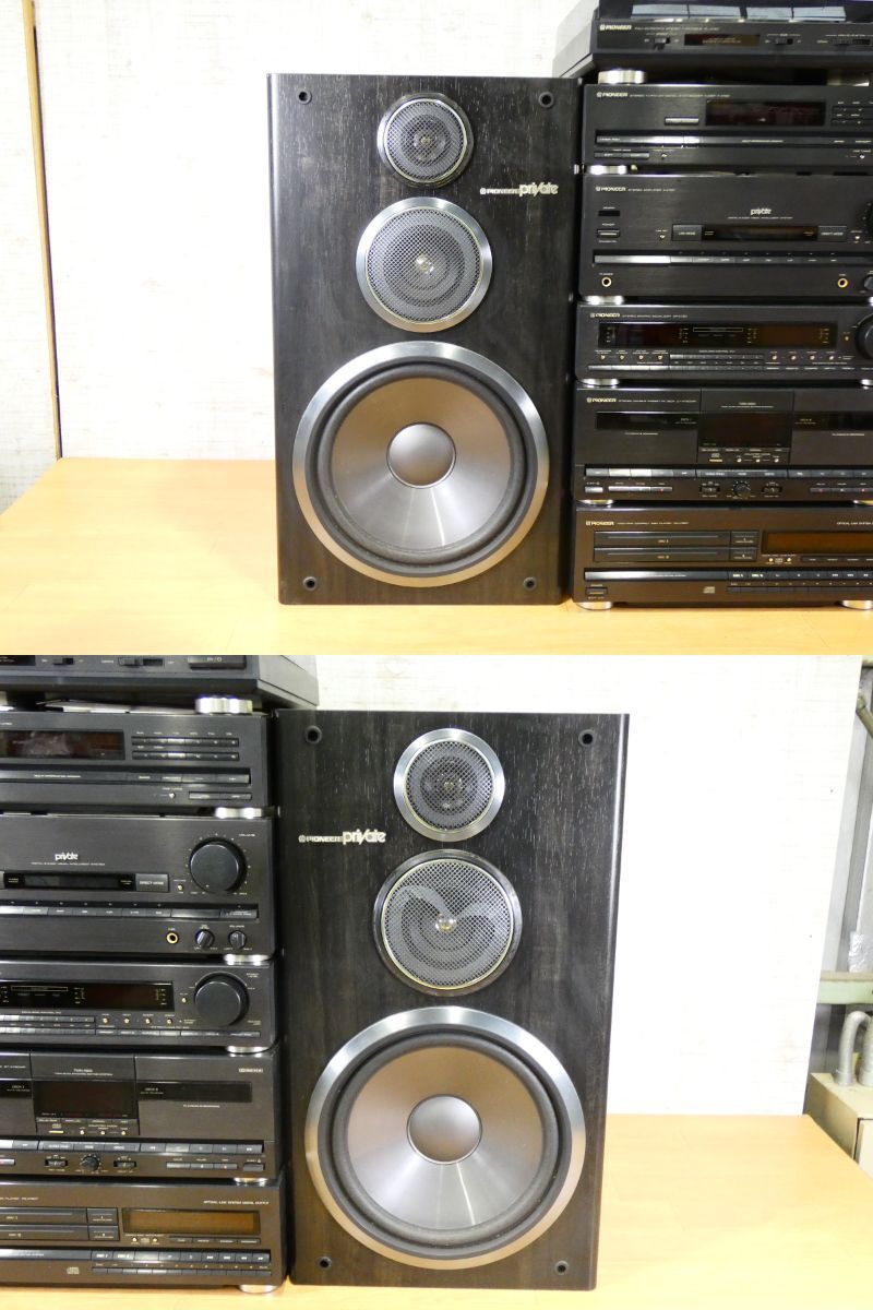 S)▲Pioneer パイオニア システムコンポ Private F-X750/A-X750/GR-X750/CT-X720WR/PD-X750T 一部通電確認 ※ジャンク品＠160/160 2個口(2)_画像4