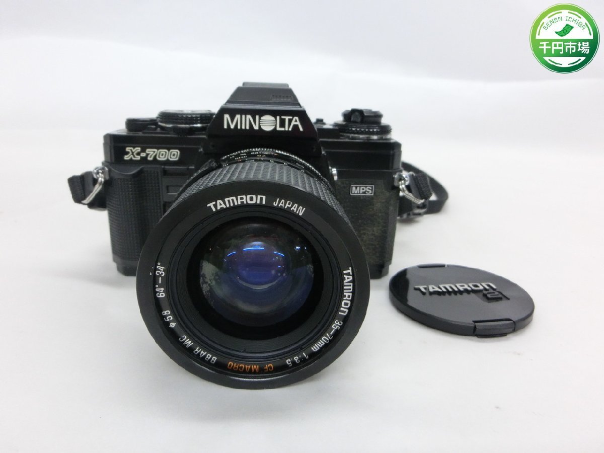 【H3-0943】MINOLTA ミノルタ New X-700 TAMRON JPAN 35-70mm F3.5 カメラ レンズ セット まとめ 現状品【千円市場】_画像1