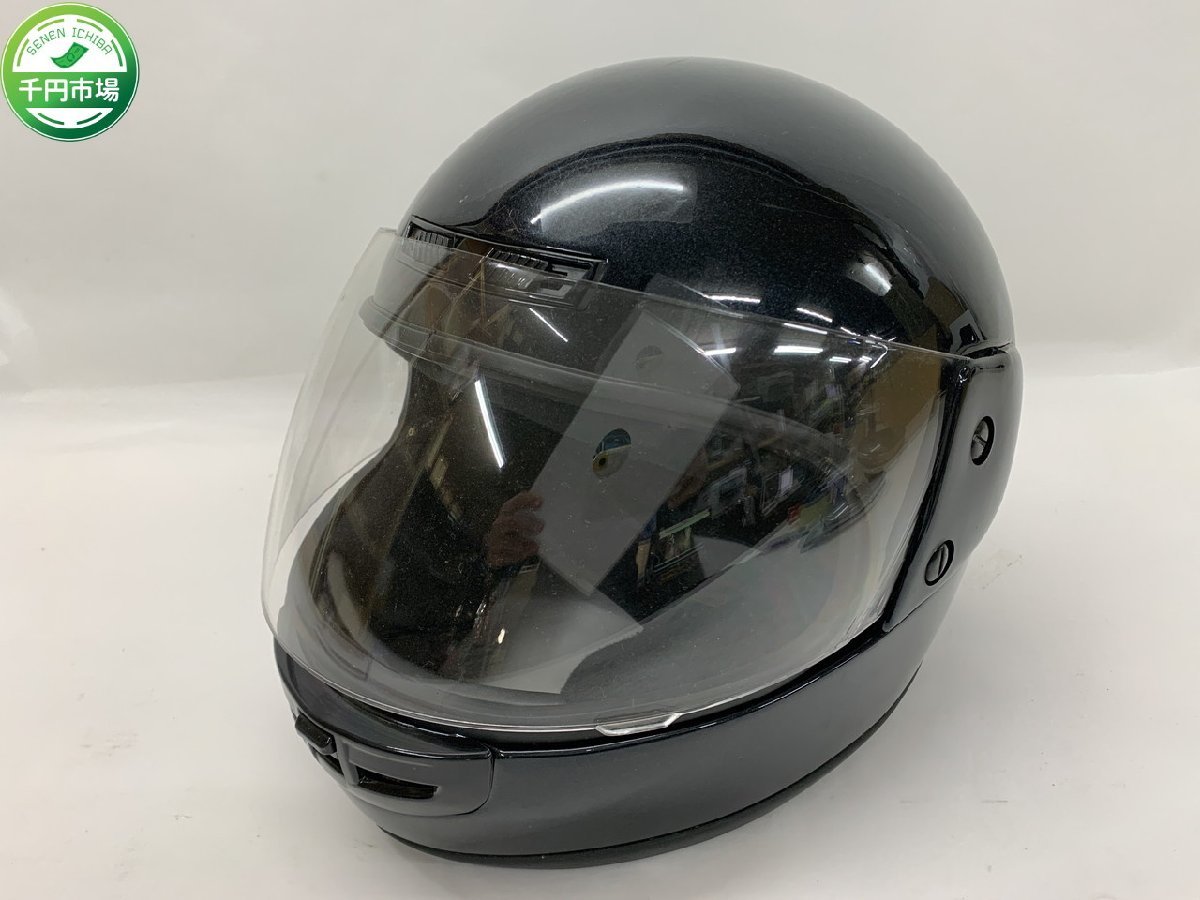 【YS-0025】X-EUROPE フルフェイスヘルメット サイズ57～59 クロスヨーロッパ バイク用品 ブラック系 現状品【千円市場】の画像1