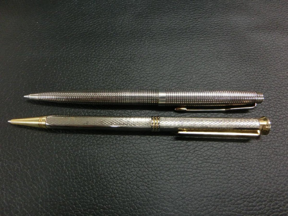 【N-5757】PARKER パーカー ボールペン STERLING SILVER スターリング シルバー ノック式 他 2点セット まとめ 現状品【千円市場】_画像4