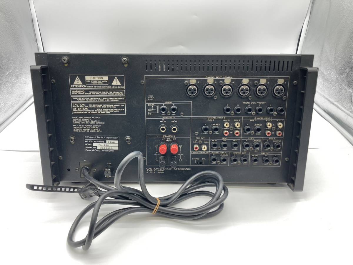 Roland PA-200 POWERED MIXER ローランド パワードミキサー 音響 Roland PA-200 POWERED MIXER ローランド パワードミキサー 音響