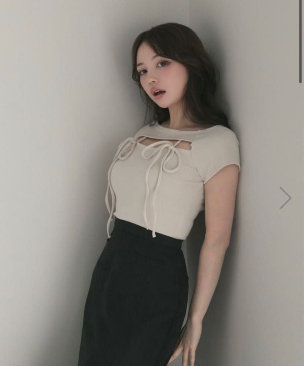 ANDMARY アンドマリー べべリボントップス アイボリー ANDMARY アンドマリー べべリボントップス アイボリー