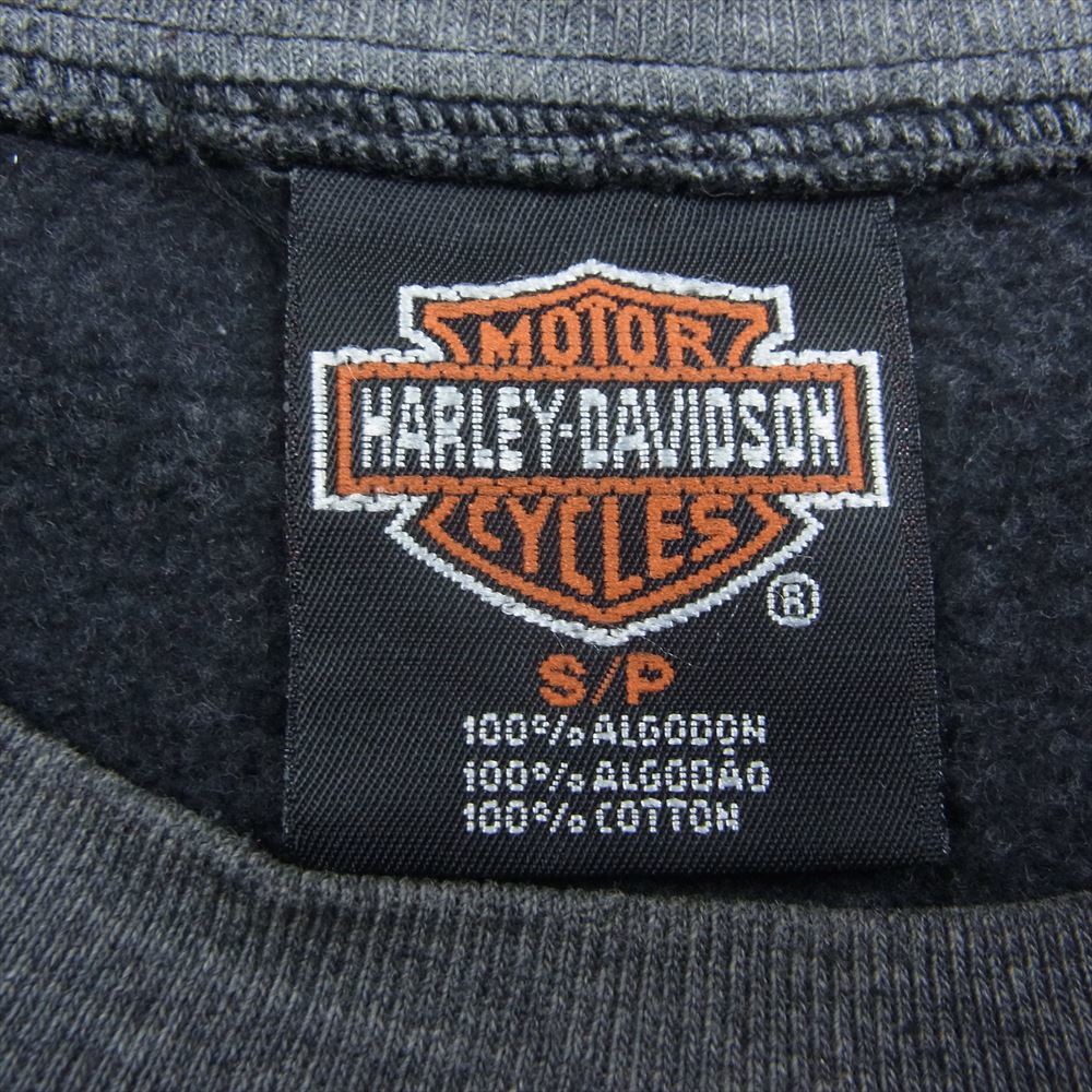 HARLEY DAVIDSON ハーレーダビッドソン 90s CANCUN カンクン 刺繍 スウェット トレーナー グレー系 S【中古】_画像4