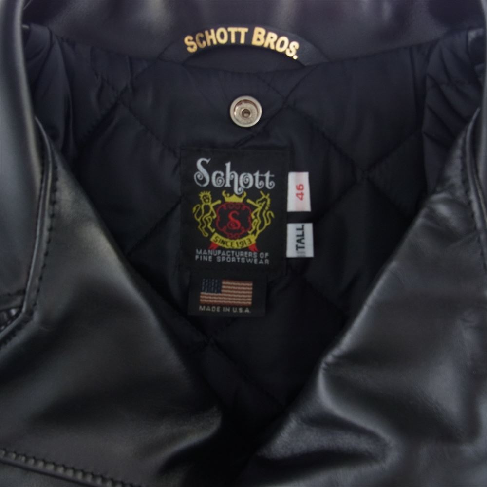 schott ショット 613UST ONESTAR ワンスター ダブルライダース レザー ジャケット ブラック系 【中古】_画像3