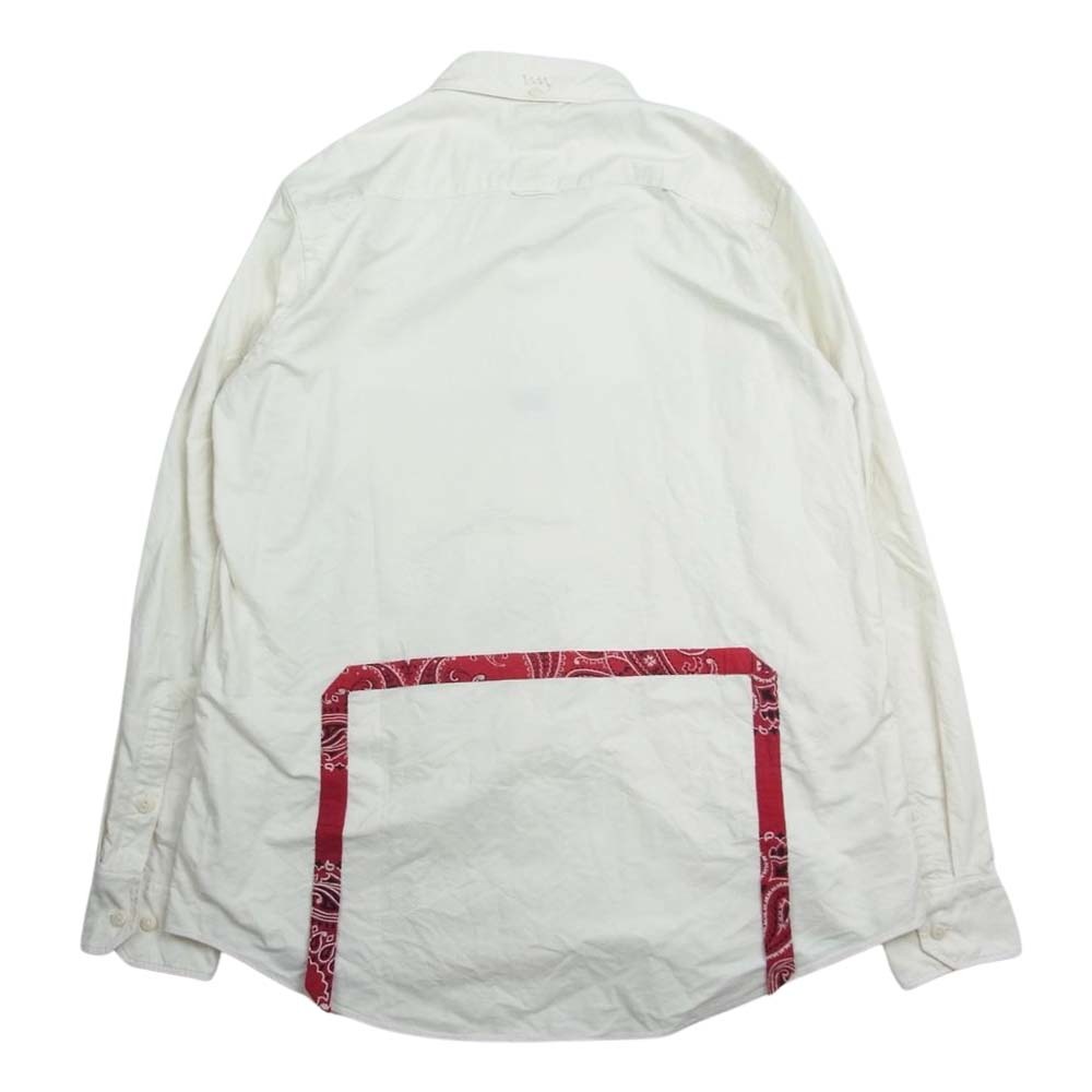 VISVIM ビズビム 18SS 0118105011002 V＋V 5-NATION SHIRT L/S バンダナ柄 長袖 シャツ ホワイト系 3【中古】_画像2