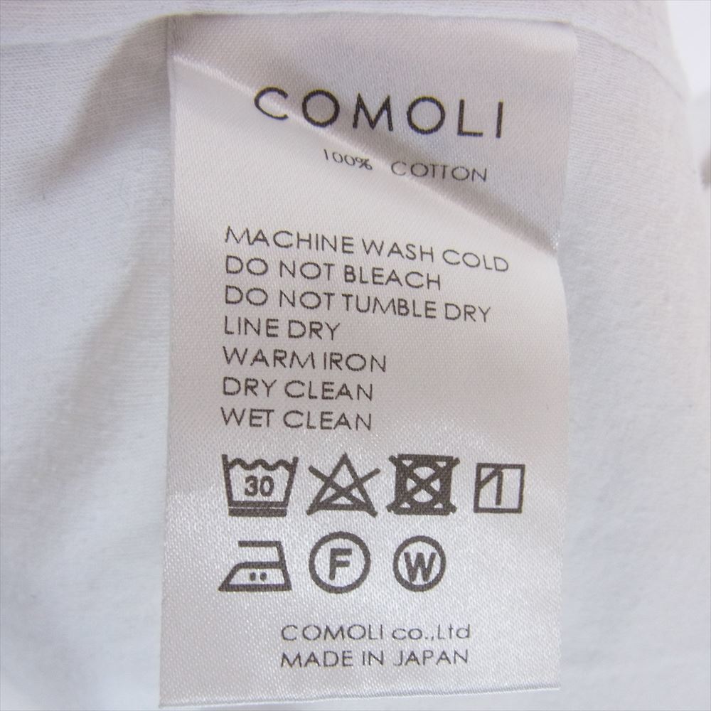 COMOLI コモリ 22AW W03-05005 ダブルレイヤー 長袖 クルー Tシャツ カットソー ホワイト系 4【中古】_画像5