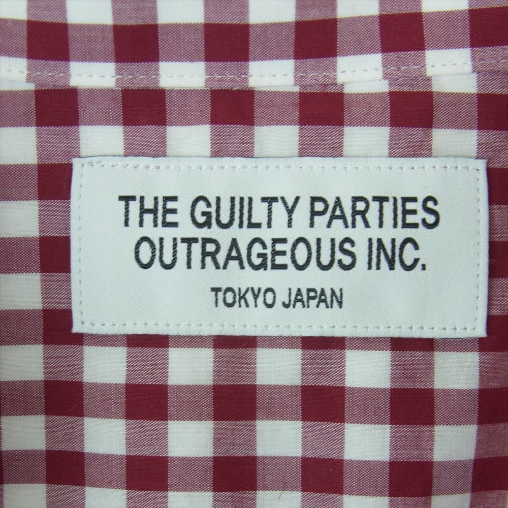 WACKO MARIA ワコマリア 15SS-TM-07-10 PIN OX GINGHAM CHECK BD SHIRT ギンガム チェック ボタン ダウン 長袖 シャツ M【中古】_画像4