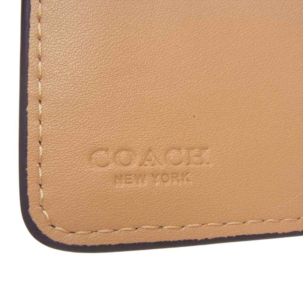 COACH コーチ C0082 IMDJ8 ミディアム コーナー ジップ ウォレット シグネチャー キャンバス 二つ折り 財布【極上美品】【中古】_画像6