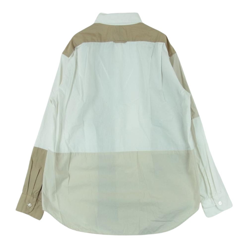 Engineered Garments engineered garments Combo Short Collar Shirt лоскутное шитье хлопок рубашка с длинным рукавом XS[ б/у ]