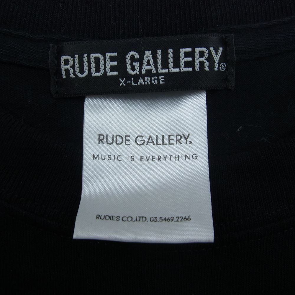 RUDE GALLERY ルードギャラリー THE DISTORTION DISTRICTS PANTHER TEE パンサー プリント 半袖 Tシャツ ブラック系 XL【中古】_画像4