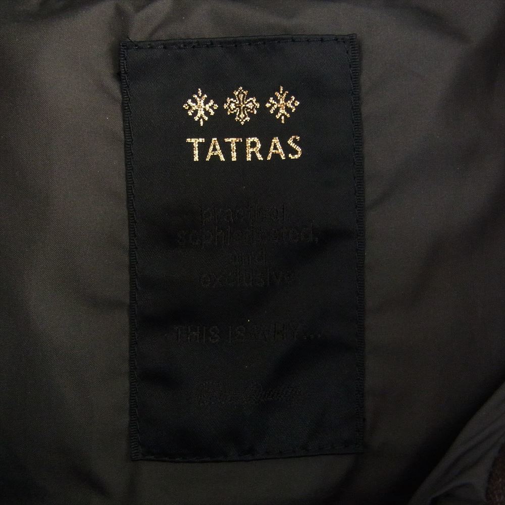 TATRAS タトラス MTA-468-12 国内正規品 BECRUX ラムレザー ダウン ベスト ダークブラウン系 04【中古】_画像4