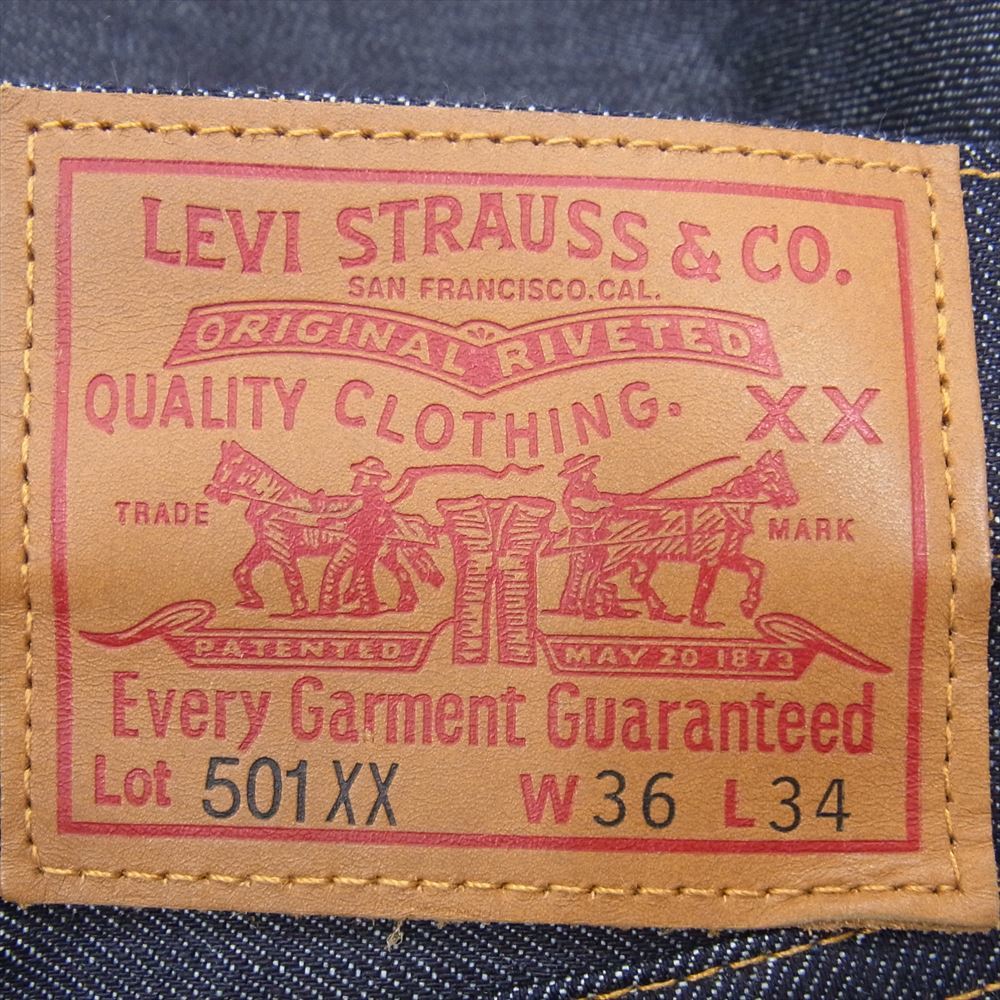Levi's 47501-0224 LEVI'S VINTAGE CLOTHING LVC 1947モデル オーガニック リジッド セルビッジ 赤耳501XX JEANS デニムパンツ 【新古品】_画像3