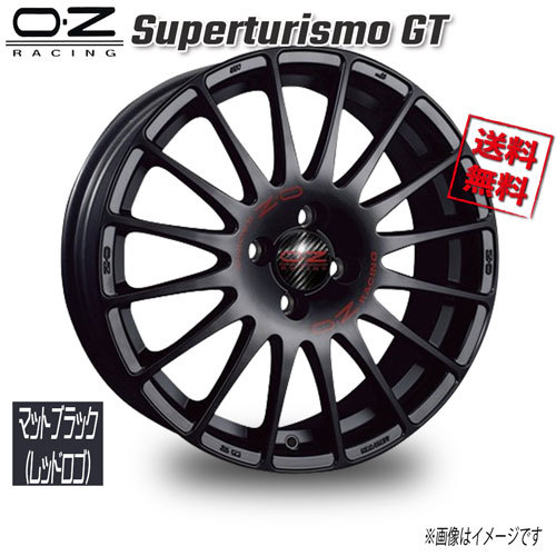 OZレーシング OZ Superturismo GT マットブラック(レッドロゴ) 16インチ 4H100 7J+42 1本 68 業販4本購入で送料無料_画像1