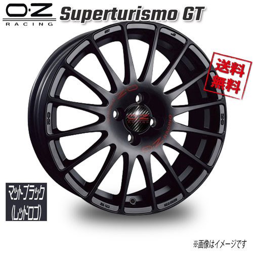 OZレーシング OZ Superturismo GT マットブラック(レッドロゴ) 16インチ 4H100 7J+37 1本 68 業販4本購入で送料無料_画像1