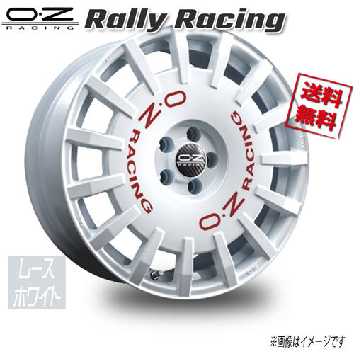 OZレーシング OZ Rally Racing レースホワイト 18インチ 5H108 8J+45 4本 75 業販4本購入で送料無料_画像1