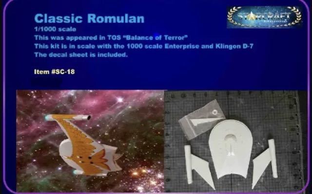  starcraft 1:1000 Star Trek Classic romyu Ran bird ob Play sc-18 garage kit plastic model figure galet ki resin 