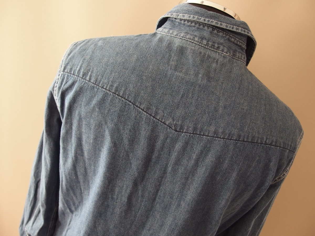 ザラマン DENIM COLLECTION★長袖シャツ★長袖デニムシャツ★薄手 ライトデニム★スリムフィットシャツ★M(USAサイズ)★ZARA MAN_画像4