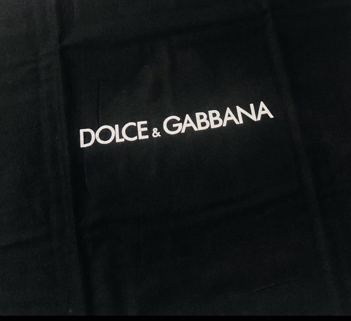 ドルチェ&ガッバーナ「DOLCE&GABBANA 」バッグ保存袋 (3666) 正規品 付属品 内袋 布袋 巾着袋 68×56cm ブラック 布製 特大サイズ_画像3