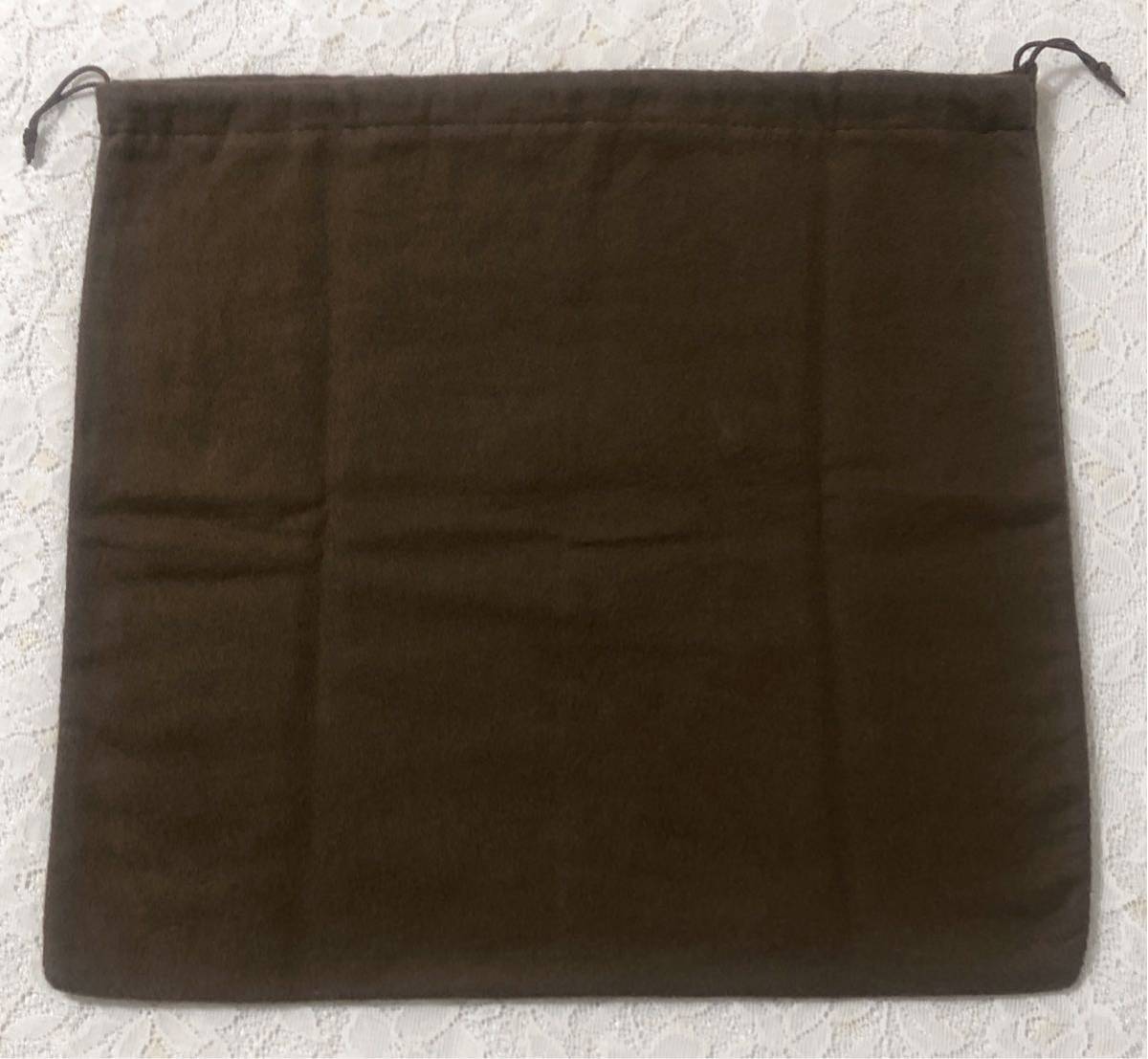 ゴヤール「GOYARD」バッグ保存袋 (3363) 正規品 付属品 内袋 布袋 巾着袋 布製 起毛生地 ブラウン 35×34cm 小さめ_画像2