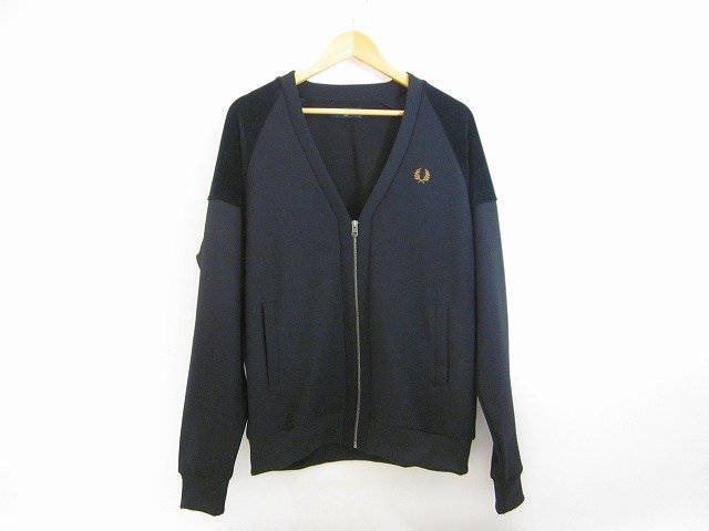 FRED PERRY / フレッドペリー 21AW カーディガン VELOUR PANEL TRICOT CARDIGAN サイズ : S ブラック