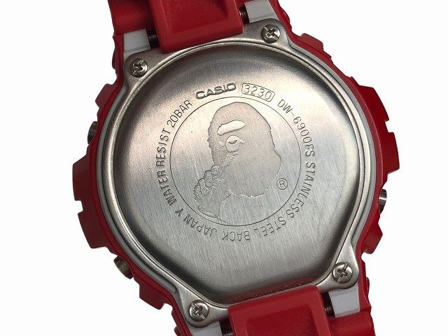 G-SHOCK / ジーショック CASIO カシオ DW-6900FS クオーツ APE×コカ・コーラコラボ ラバーベルト メンズ 文字盤ホワイト_画像8