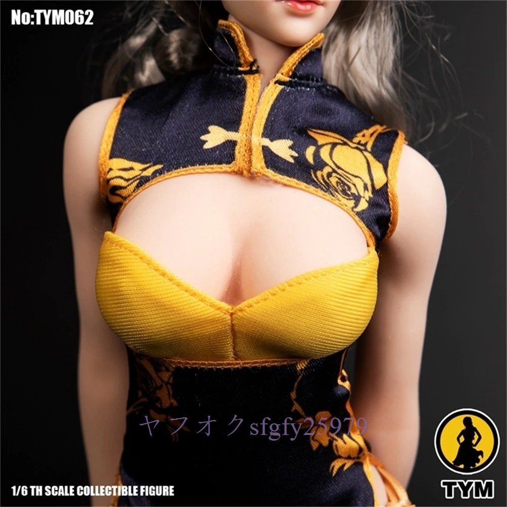 L836☆新品1/6 チャイナドレス 下着セット パンツ ブラジャー セクシー 女性フィギュア用 服 アクション フィギュア 人形 ドール_画像3