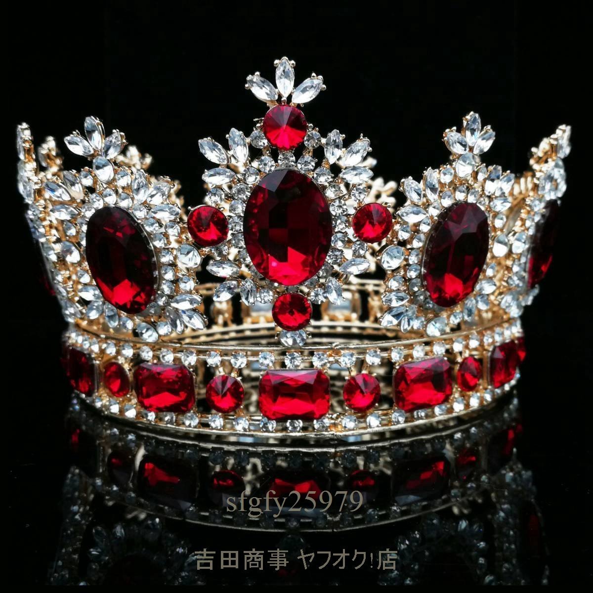 A7609 new goods Crown wedding jewelry hair ornament .. accessory color correcting color dress wedding costume gold * red 