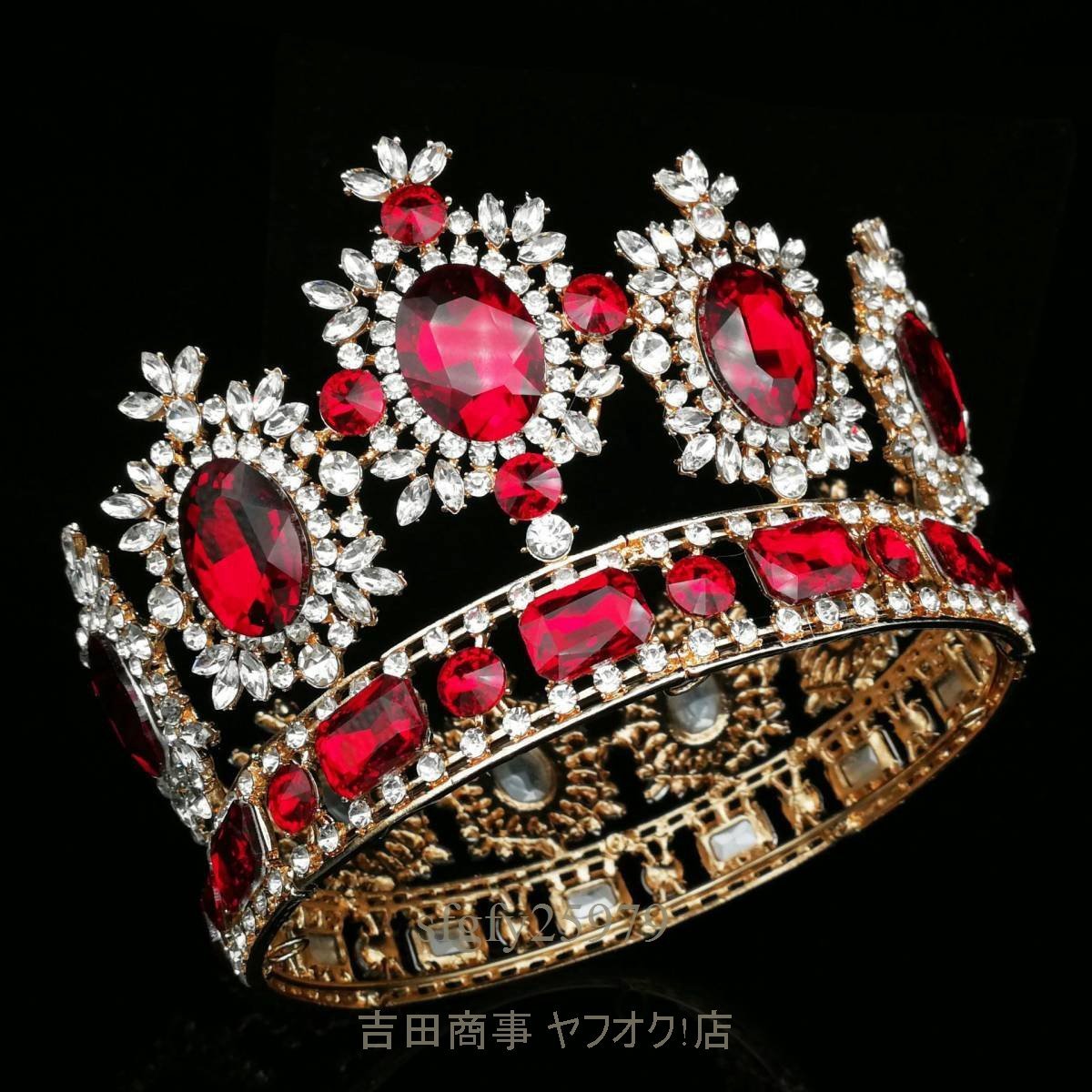A7609 new goods Crown wedding jewelry hair ornament .. accessory color correcting color dress wedding costume gold * red 