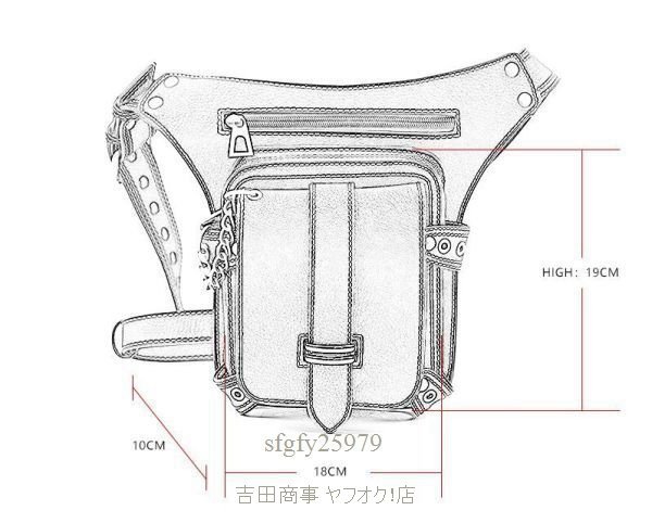 A7483新品ボディーバッグ 3way PUレザー 革 ウエストバッグ ウエストポーチ メンズ ショルダーバッグ 斜め掛け 男性用 ブラック_画像8