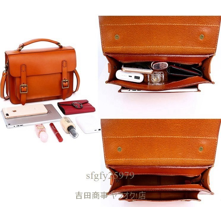 A7092 new goods highest. luxury original leather hand dyeing hand .. Tochigi leather shoulder bag total original leather handbag document bag business coffee 