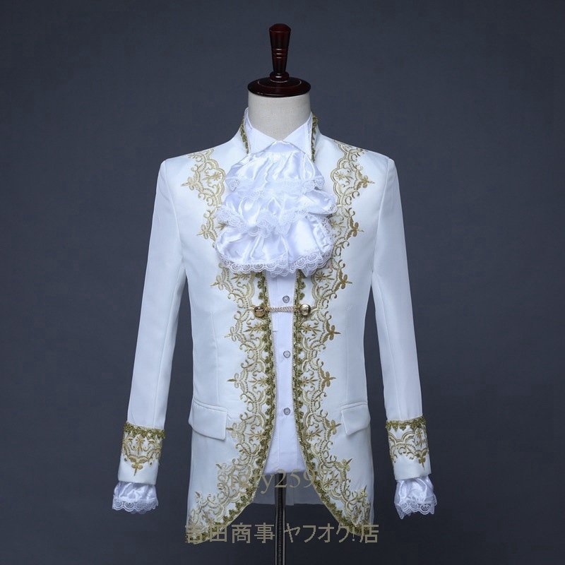 A7647 new goods fine quality 4 point set .. costume play clothes ..( black ) tuxedo stage costume outer garment trousers chairmanship musical performance . presentation XS-XL