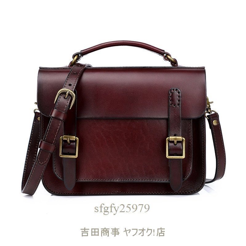 A7092 new goods highest. luxury original leather hand dyeing hand .. Tochigi leather shoulder bag total original leather handbag document bag business coffee 