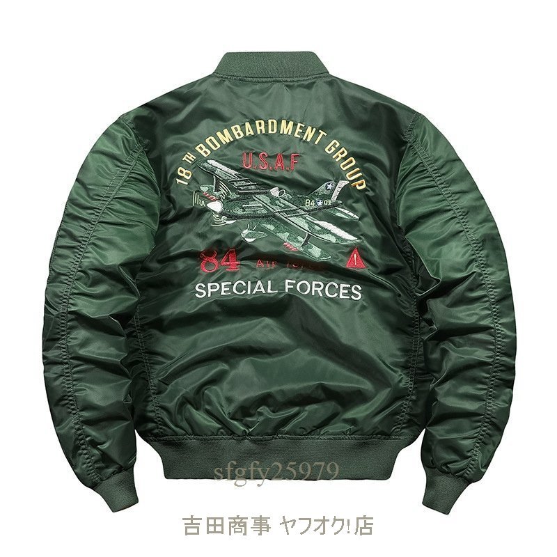 A6654新品 メンズフライトジャケット ミリタリージャケット ジップアップ ライダースジャケット ブルゾン ジャンパー M~4XL 黒_画像4